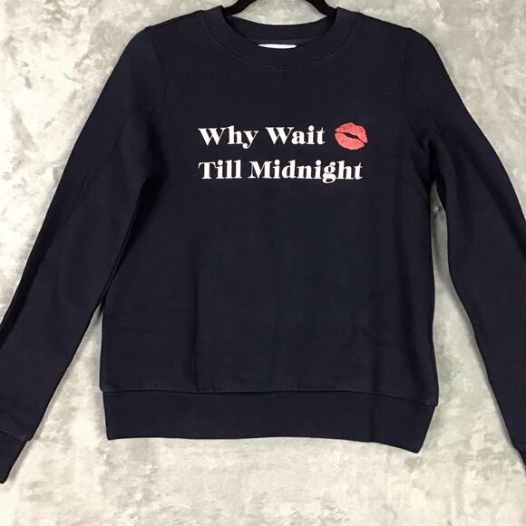 1901 Women’s Sweatshirt XS Navy Blue Crewneck Pullover Logo Long Sleeve NWOT - Picture 8 of 12